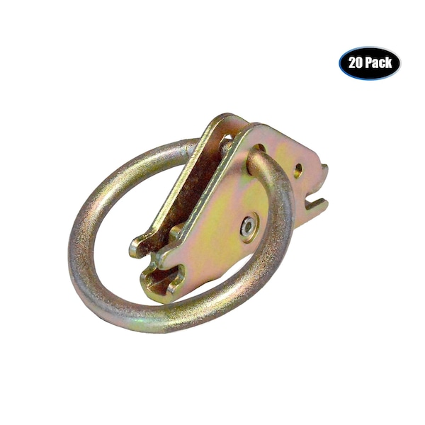 Tie 4 Safe 2 E Track Fitting w/ O Ring, WLL- 1,333 lbs., PK20 A10217R-20 - main